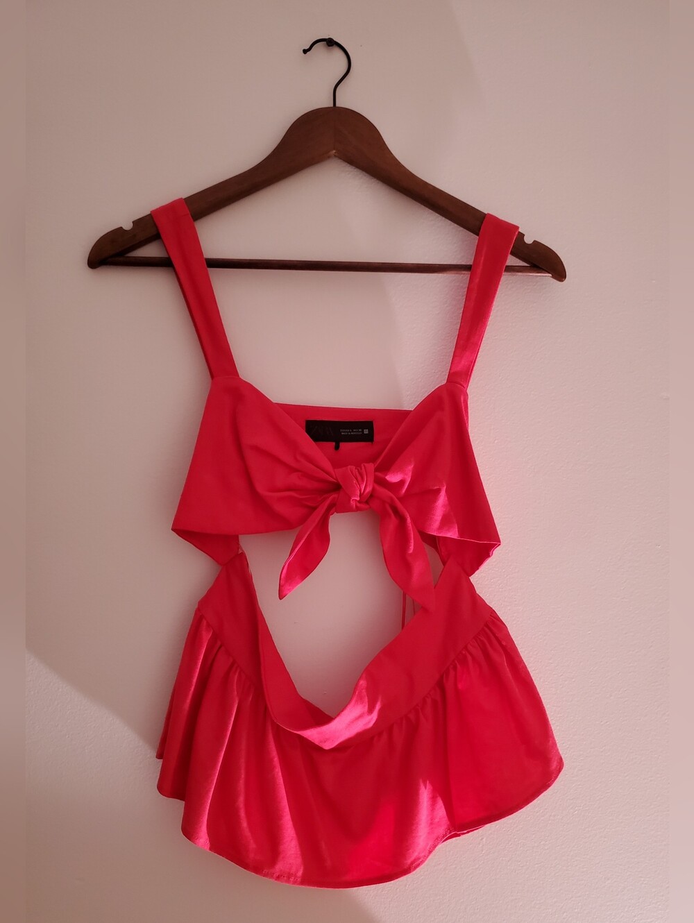 Zara Bright Pink Bow- Top